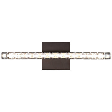Alyson 18" Bohemian Industrial Iron/Acrylic Integrated LED Vanity Light - JONATHAN Y